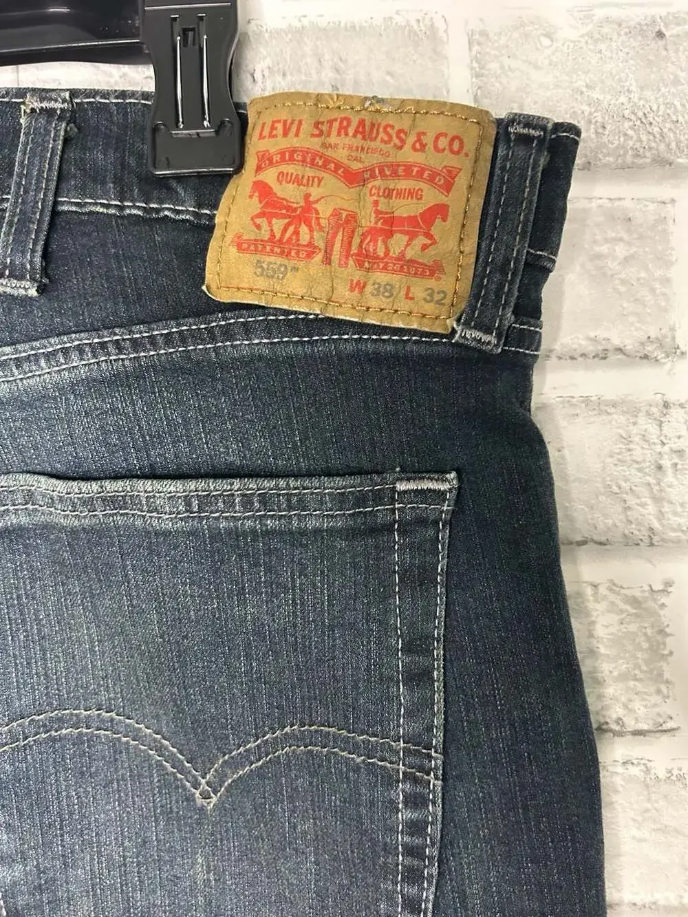 Levi's 559 Relaxed Straight Fit Men's Jeans, Size 38x32, Dark Wash